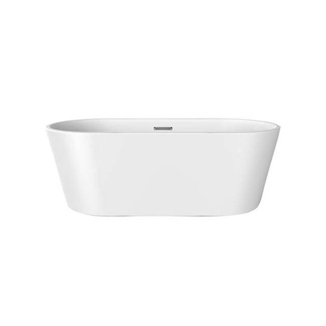 Barclay - Pascal 63'' Freestanding AC WH Tub,W/Internal Drain & OF WH - White
