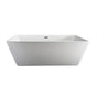 Barclay - Vaughn 71'' AC Rect Tub WH, Internal drain-OF PN - Polished Nickel