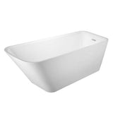 Barclay - Marakesh Acrylic Slipper, 68'' WH, w/Internal Drain Pipe, WT - White