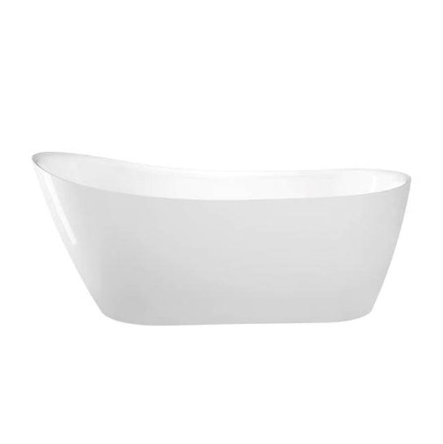 Barclay - Lovina 66'' AC Slipper Tub WH, with Internal Drain Pipe, WT - White