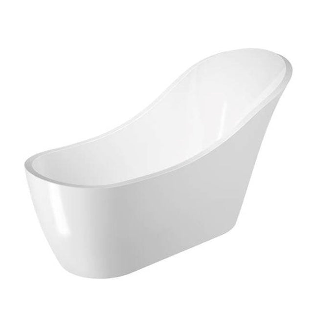 Barclay - McGuire AC Slipper Tub WH, 68'' w/Internal Drain Pipe, WT - White