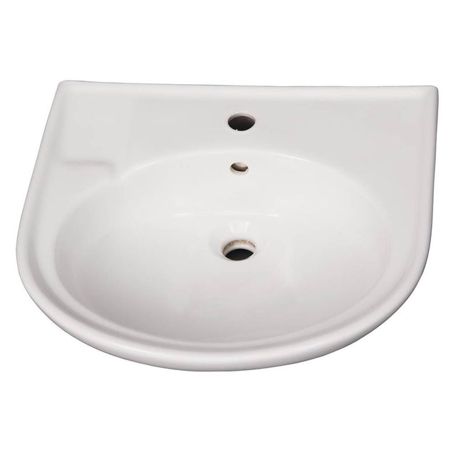 Barclay - Elena 600 Ped Lav Basin 8'' Widespread, White - White
