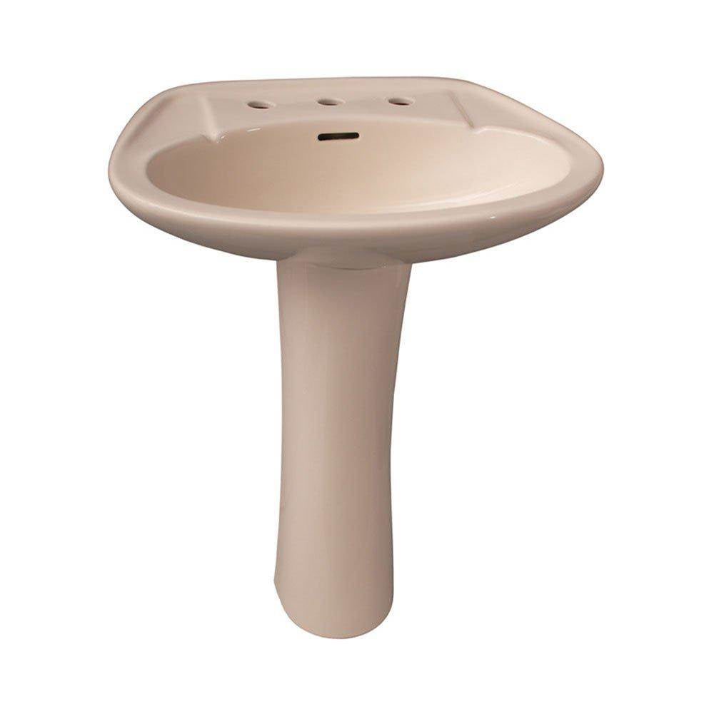 Barclay - Morning 650 Ped Lav Basin only 8'' WS, Overflow,White - White