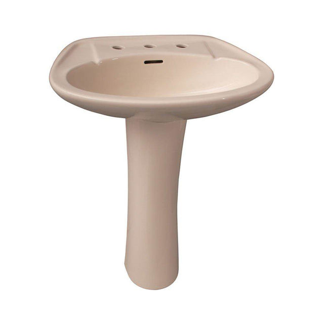 Barclay - Morning 650 Ped Lav Basin only 8'' WS, Overflow,White - White
