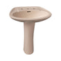 Barclay - Morning 650 Ped Lav Basin only 8'' WS, Overflow,White - White