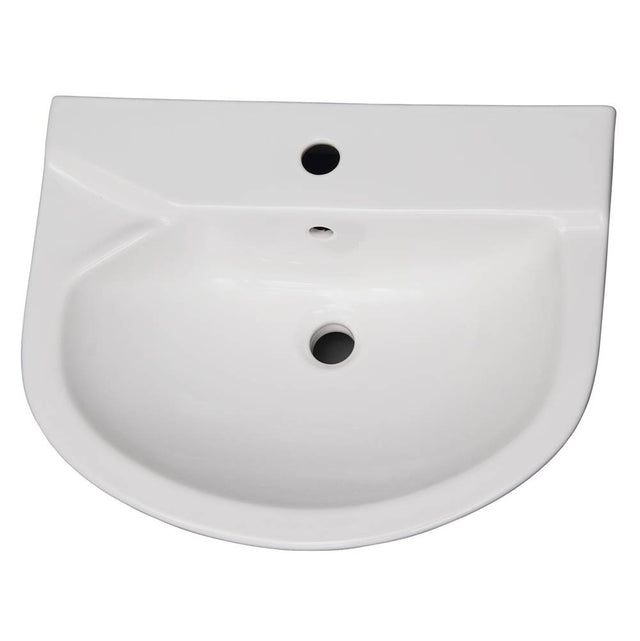 Barclay - Anabel 630 Ped Lav Basin 1-Hole, White - White