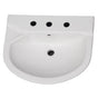 Barclay - Anabel 630 Ped Lav Basin 8'' Widespread, White - White