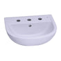 Barclay - Compact 545 Ped Lav Basin 6'' Mini spread, White - White