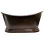 Barclay - Celaya 66'' Ped DBL Slipper Tub Copper,Mexican Finish IN & EX - Mexican Finish