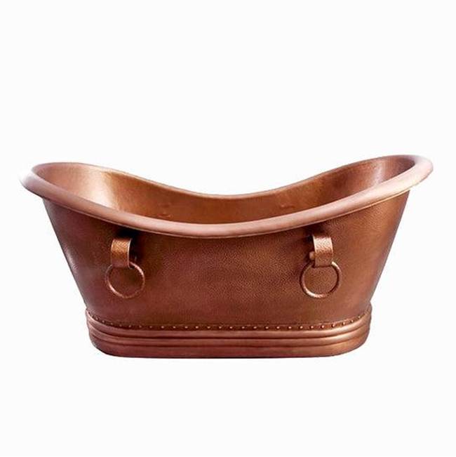 Barclay - Baylis Copper Dbl Slipper,66'' No Holes, Hammered Antique - Antique Copper