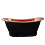 Barclay - Chapal 70'' Dbl Slipper,No Hole Ext Black Copper/Int Polished - Black Copper