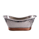 Barclay - Galileo Dbl Slipper Copper w/ Base, 72'', No Faucet Holes - Copper