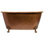 Barclay - Panya 68'' Roll Top Copper Tub, ClawFoot PB,Antique Copper - Antique Copper