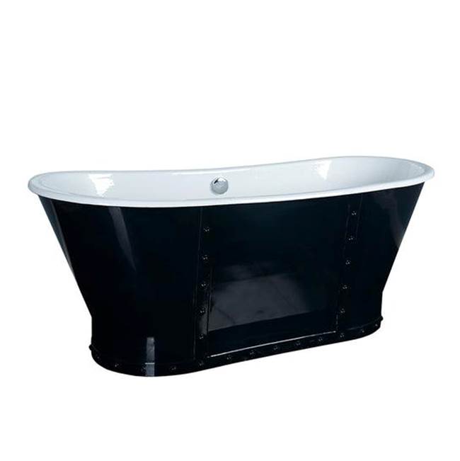 Barclay - Fernando 67''CI Bateau w/Mat B Metal Skirt,No Holes,WH Inter - White
