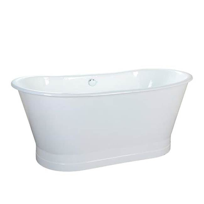 Barclay - Wakely Cast Iron Tub w/Base 32'' Wide, w/o Holes,OF,WH - White
