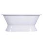 Barclay - Conrad Cast Iron Dbl Roll WH w/base, 60'', 7'' Holes - White