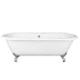 Barclay - Columbus Cast Iron Dbl Roll WH 61'', 7'' Holes, WH Imp Feet - White