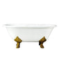 Barclay - Dawson Cast Iron Dbl Roll, 61'' WH, No Holes, ORB Lion Feet - Oil Rubbed Bronze