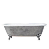 Barclay - Doyle 67''CI Tub W/O Holes,FEET W/OF,Ext Polished, Inside WH - Polished Cast Iron