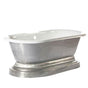 Barclay - Doyle 67''CI Tub W/O Holes,Base W/OF,Ext Polished, Inside WH - Polished Cast Iron