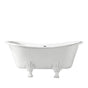 Barclay - Markus Cast Iron Dbl Sliper 66 WH,No Holes, PN Monarch Feet - Polished Nickel