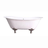Barclay - Maxmillian 67'' with Continuous Roll,OF,WH, Leaf Feet WH - White