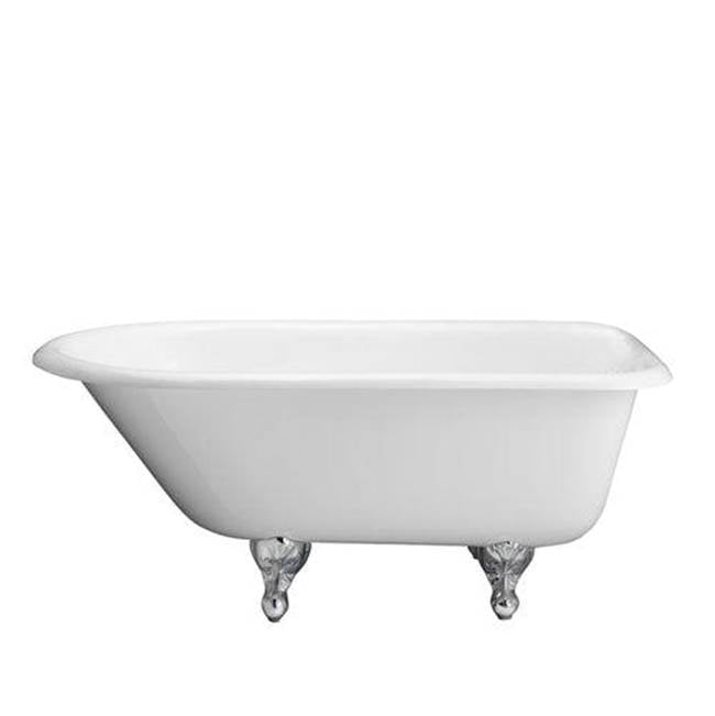 Barclay - Aristo Cast Iron Roll Top WH 55'', 7'' Holes, WH Feet - White