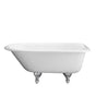 Barclay - Aristo Cast Iron Roll Top WH 55'', 7'' Holes, WH Feet - White