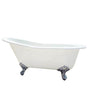 Barclay - Gavin Cast Iron Slipper 54'' WH No Faucet Holes, WH Imp Feet - Satin Nickel