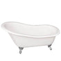 Barclay - Icarus Cast Iron Slipper WH, 67'', No Holes, WH Feet - Satin Nickel