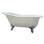 Barclay - India Cast Iron Slipper WH, 67'', 7'' Holes, WH Feet - White