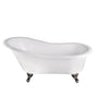 Barclay - Griffin Cast Iron Slipper WH, 61'', 7'' Holes, WH Feet - White