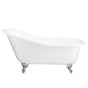 Barclay - Grayson Cast Iron Slipper WH, 57'', No Holes, WH Feet - Satin Nickel