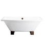 Barclay - Athens Cast Iron Tub, 67'', No  Holes, White, Wooden Blocks - White