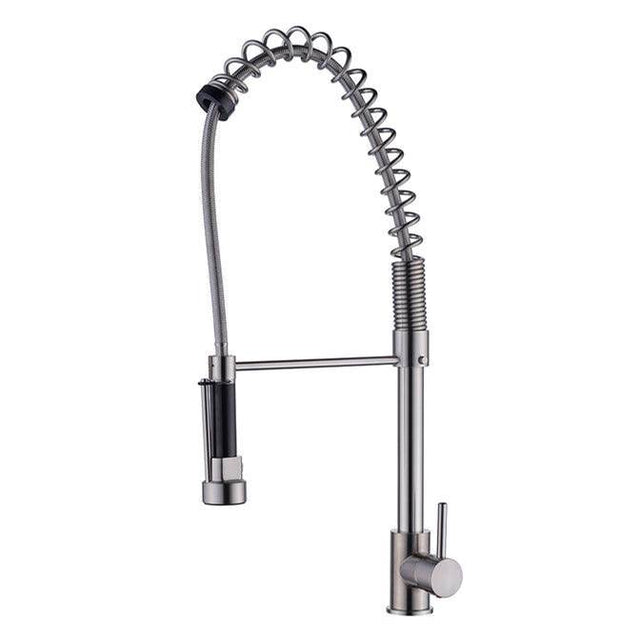 Barclay - Celie Spring Spout Kitchen Faucet w/Hose,Brushed Nickel - Brushed Nickel