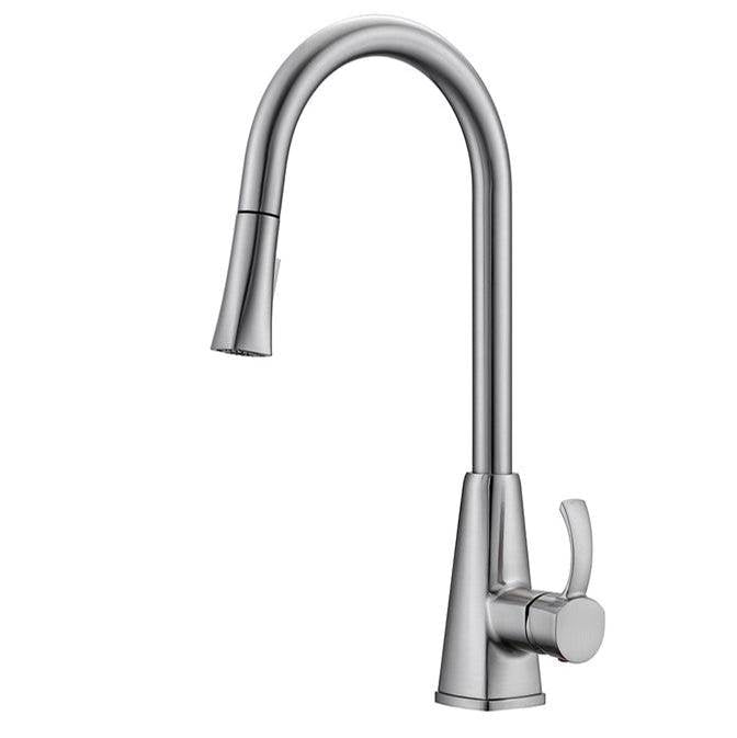 Barclay - Christabel Pull-down Kitchen Faucet w/Hose,Brushed Nickel - Brushed Nickel