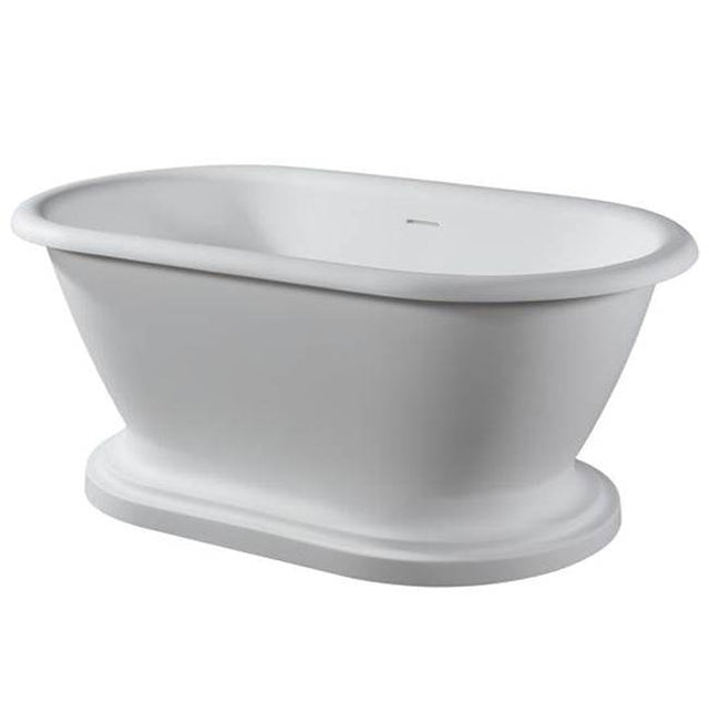 Barclay - Wingate 59'' BARstone Freestanding Tub w/Integrated Base,Gloss WH - Glossy White
