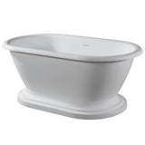 Barclay - Winslow 66'' BARstone Freestanding Tub w/Integrated Base,Gloss WH - Glossy White