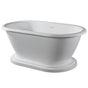 Barclay - Winslow 66'' BARstone Freestanding Tub w/Integrated Base,Gloss WH - Glossy White