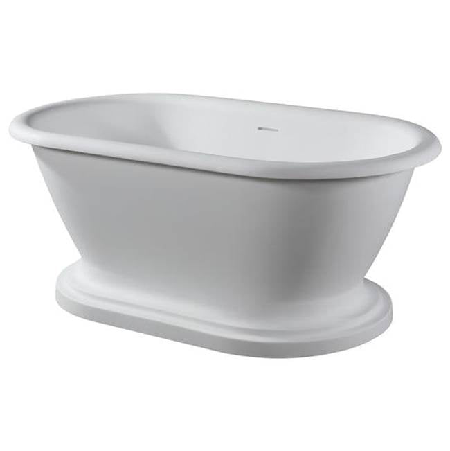 Barclay - Winston 70'' BARstone Freestandin Tub w/Integrated base,Gloss WH - Glossy White