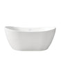 Barclay - Edison 56'' BARstone Freestanding Tub, White Gloss, No Holes - White Gloss