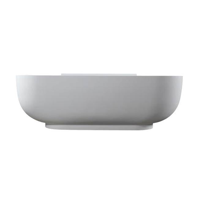 Barclay - Neal 67'' Oval Freestanding BARstone Tub, Glossy White - Glossy White