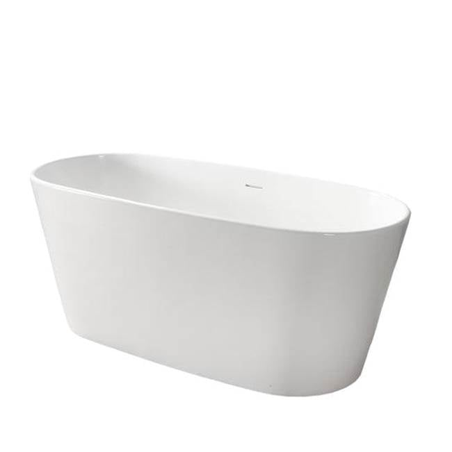 Barclay - Paden BARstone, 62'' Freestanding Tub , White Glossy - White Gloss