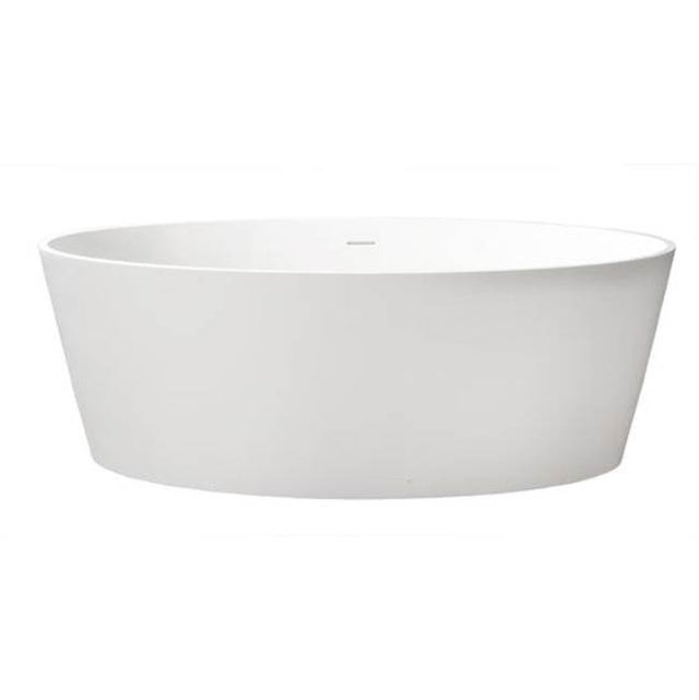 Barclay - Magnus BARstone Oval, 63'', No Faucet Holes, White Gloss - White Gloss