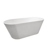 Barclay - Nishi 68'' BARstone Freestanding Tub, White Gloss, No Holes - White Gloss
