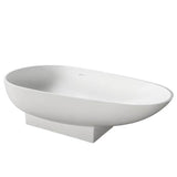 Barclay - Carlyle 70'' BARstone Oval Tub, w/ OF and Drain, White Gloss - White Gloss