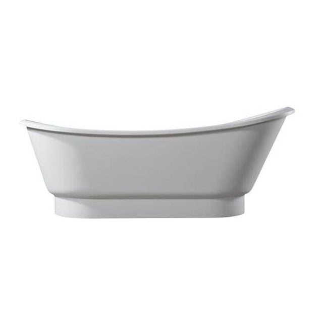 Barclay - Becki 67'' Freestanding DBL Slipper BARstone Tub ,Glossy WH - Glossy White