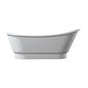 Barclay - Becki 67'' Freestanding DBL Slipper BARstone Tub ,Glossy WH - Glossy White