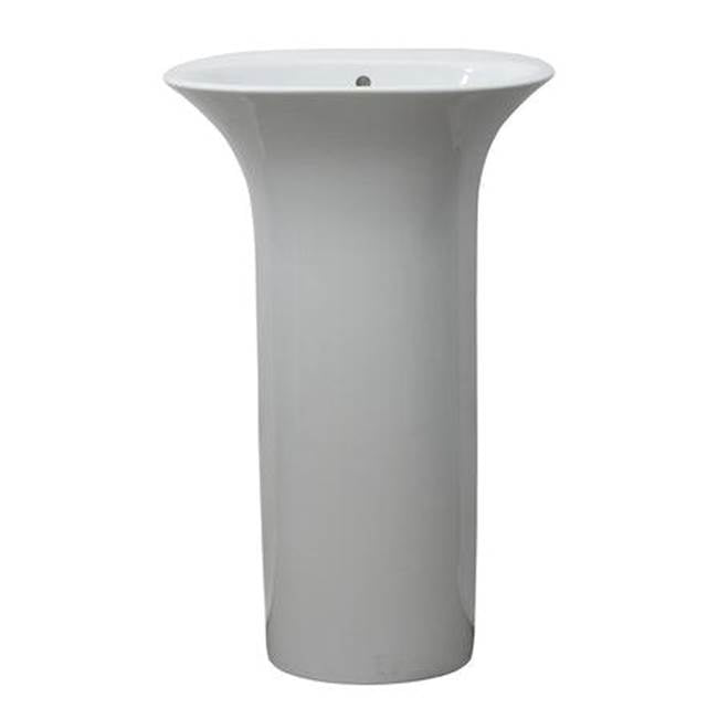 Barclay - Sensation 21-5/8'' Ped Lav, No Hole,Fireclay,W/Waste Cover,WH - White