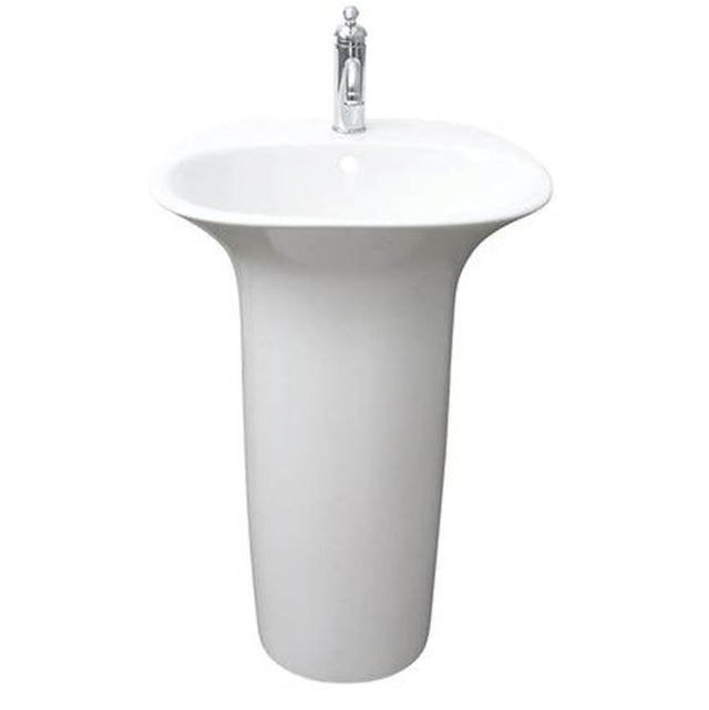 Barclay - Sensation 21-5/8'' Ped Lav, 1- Hole,Fireclay,W/Waste Cover,WH - White